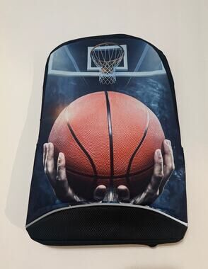 Unisex Basketball Graphics Bookbag Backpack Black New
